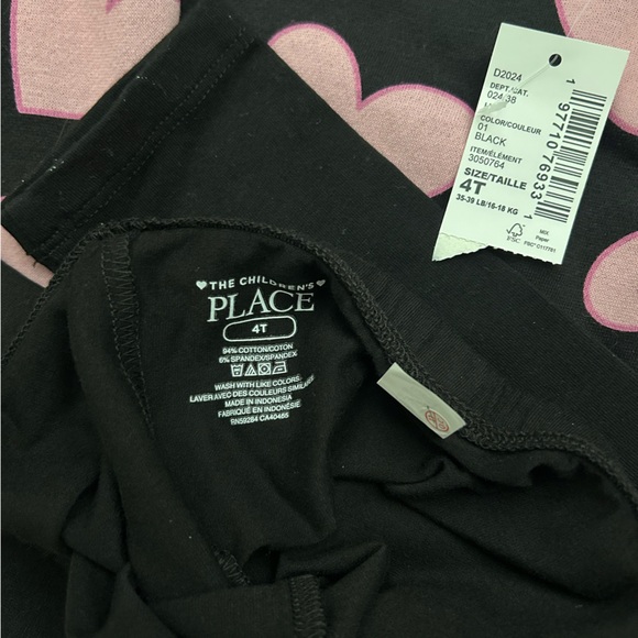 2/$18 NWT Girls The Children’s Place Pink Sweatshirt and Leggings Set - Size 4T - Picture 5 of 10